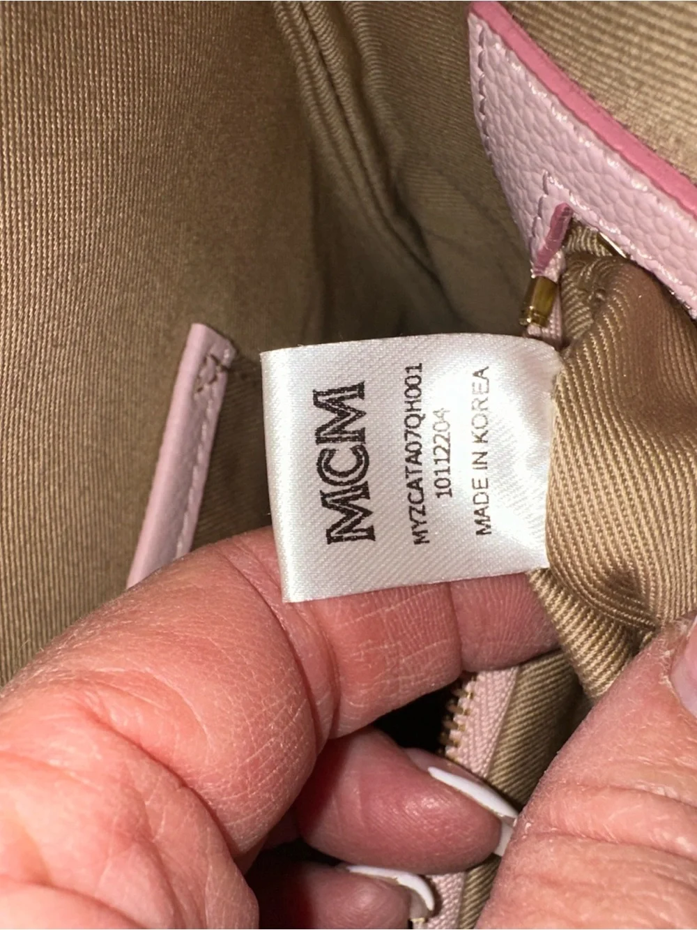 MCM Pink Logo-Print Crossbody Bag - Picture 6 of 13